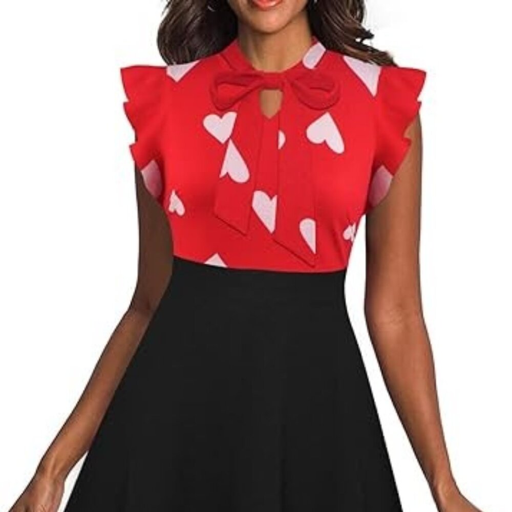 Ranphee Summer Heart Ruffle-frame Dress